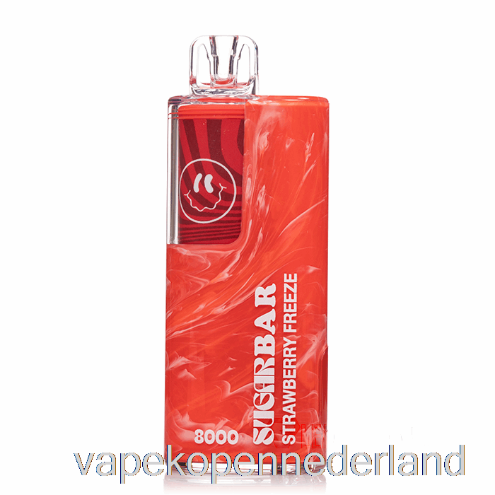 Elektronische Sigaret Vape Suikerreep Sb8000 0% Nul Nicotine Wegwerp Aardbei Bevriezing